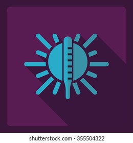 Flat modern design with shadow  Icon heat