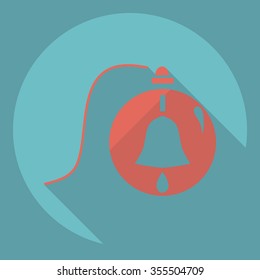Flat modern design with shadow  Icon Christmas balls