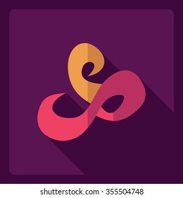 Flat modern design with shadow  Icon wind