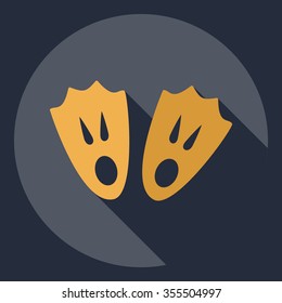 Flat modern design with shadow  Icon diving