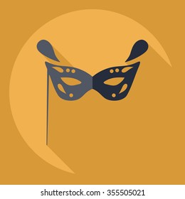 Flat modern design with shadow  Icon Christmas mask