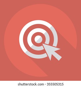 Flat modern design with shadow  Icon target