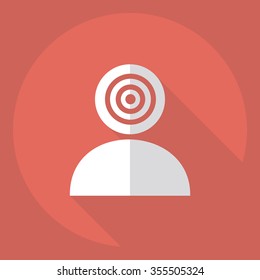 Flat modern design with shadow  Icon target