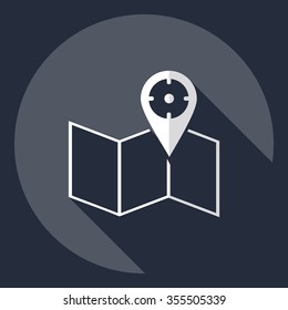 Flat modern design with shadow  Icon aimer