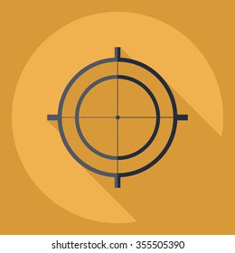 Flat modern design with shadow  Icon sight