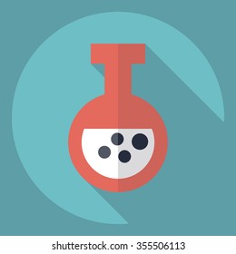 Flat modern design with shadow  Icon flask