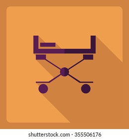 Flat modern design with shadow  Icon barrow