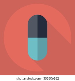 Flat modern design with shadow  Icon pills