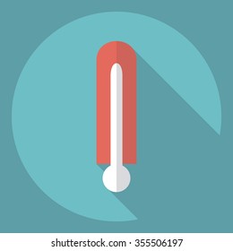 Flat modern design with shadow  Icon thermometer