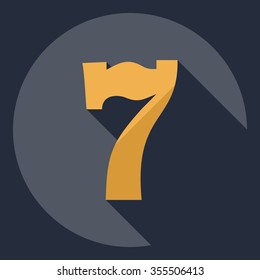 Flat modern design with shadow  Icon slots