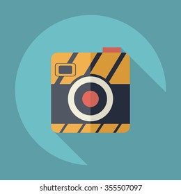 Flat modern design with shadow Icon camera
