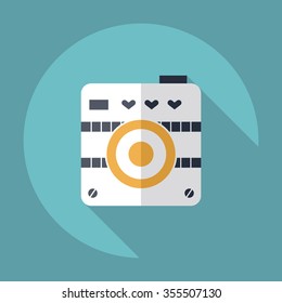 Flat modern design with shadow Icon camera
