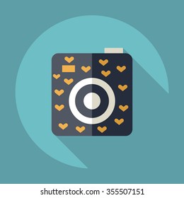 Flat modern design with shadow Icon camera