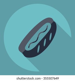 Flat modern design with shadow  Icon hot dog