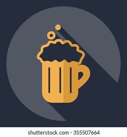 Flat modern design with shadow  Icon beer