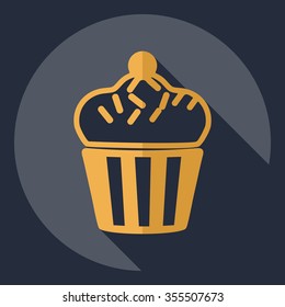 Flat modern design with shadow  Icon ice cream