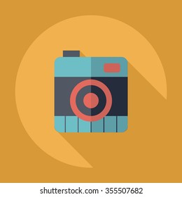Flat modern design with shadow Icon camera