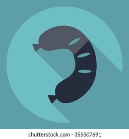 Flat modern design with shadow  Icon sausage