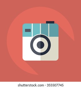 Flat modern design with shadow Icon camera