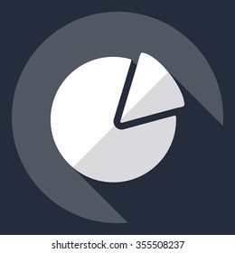 Flat modern design with shadow  Icon chart