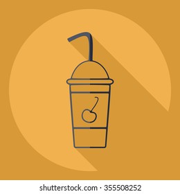Flat modern design with shadow  Icon lemonade