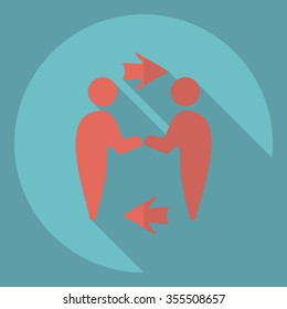Flat modern design with shadow  Icon business