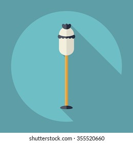 Flat modern design with shadow Icon  pole