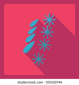 Flat modern design with shadow  Icon snow umbrella