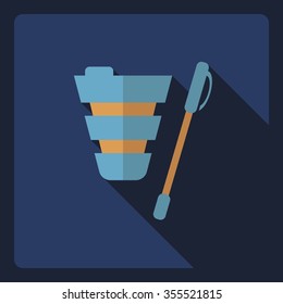 Flat modern design with shadow  Icon conference