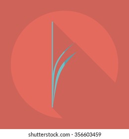 Flat modern design with shadow Icon  flower