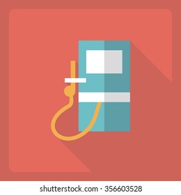 Flat modern design with shadow  Icon gas station