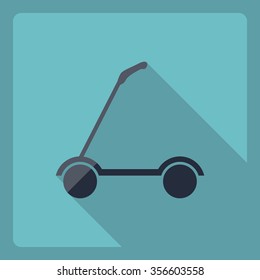 Flat modern design with shadow  Icon bike