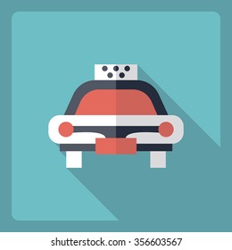 Flat modern design with shadow  Icon taxi
