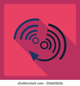 Flat modern design with shadow  Icon wi-fi