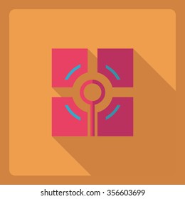 Flat modern design with shadow  Icon signal