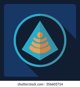 Flat modern design with shadow  Icon wi-fi