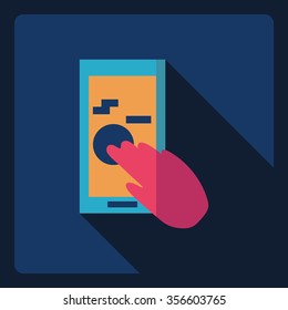 Flat modern design with shadow  Icon phone