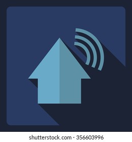 Flat modern design with shadow  Icon signal