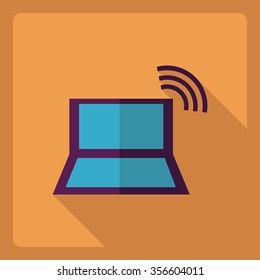 Flat modern design with shadow  Icon device