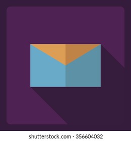 Flat modern design with shadow  Icon message