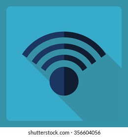 Flat modern design with shadow  Icon wi-fi