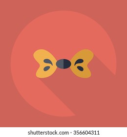 Flat modern design with shadow Icon  butterfly on neck