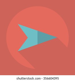 Flat modern design with shadow Icon  arrow