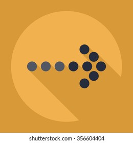 Flat modern design with shadow Icon  arrow