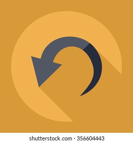 Flat modern design with shadow Icon  arrow