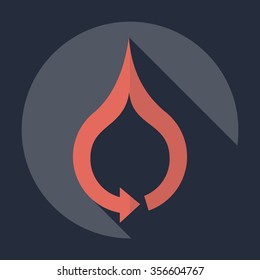 Flat modern design with shadow Icon  arrow