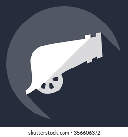 Flat modern design with shadow  Icon cannon