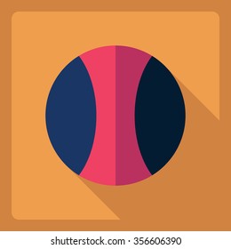 Flat modern design with shadow  Icon tennis