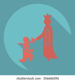 Flat modern design with shadow  Icon medieval