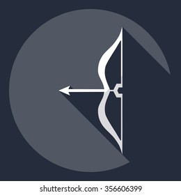Flat modern design with shadow  Icon bow